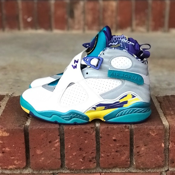 Air Jordan Retro 8 White Aqua (W) 2019 Sz 7 - Picture 2 of 8